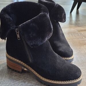 Women's Black Suede Ankle Boots